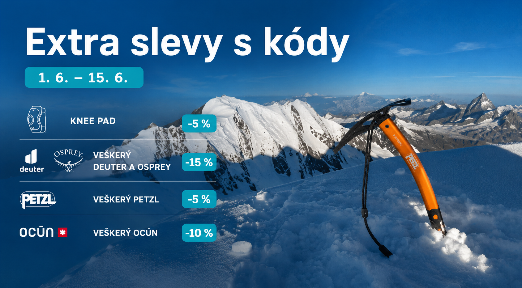 Extra slevy 1. 6. – 15. 6. na vybrané značky