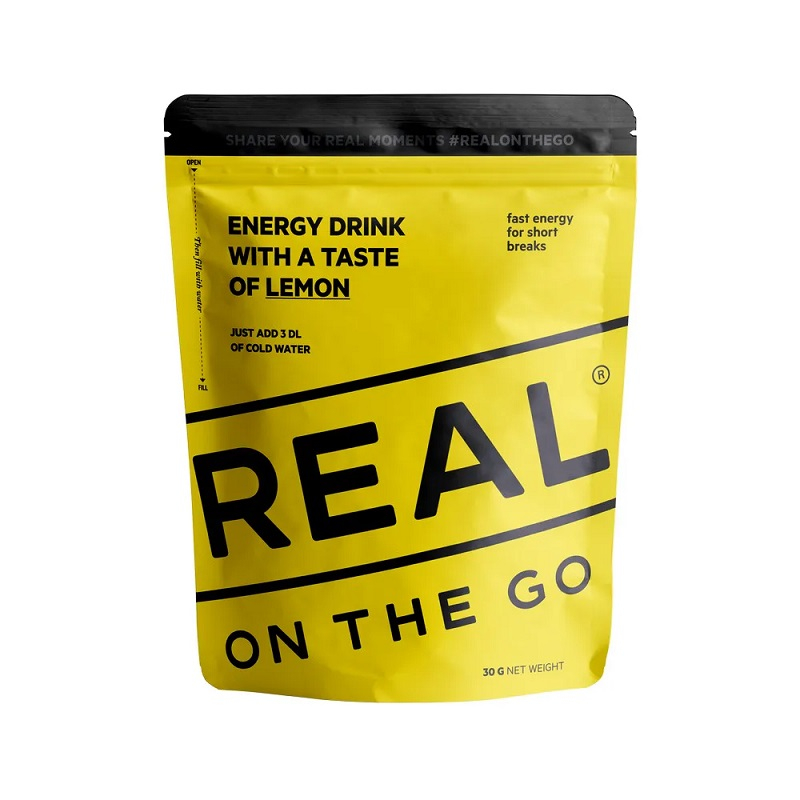 Energetický nápoj Real Turmat Real On the Go - Energy drink s příchutí citrónu