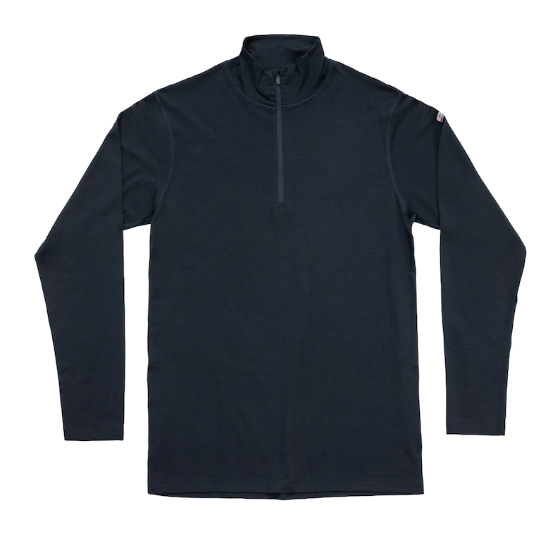 Tričko DEVOLD Breeze Plus Merino 200 Zip Neck Man ink|XL