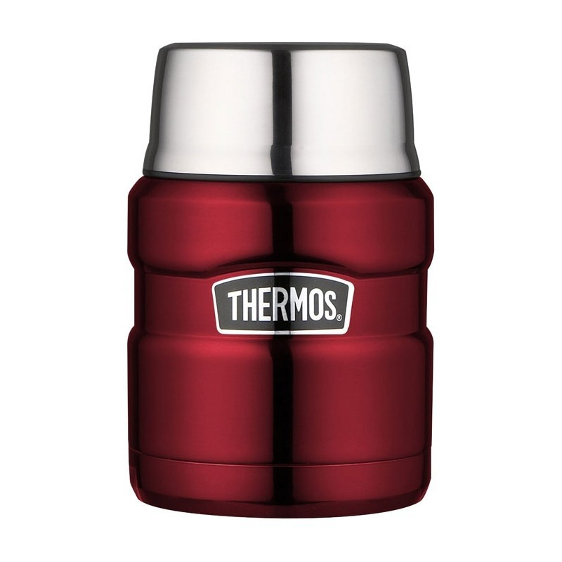 Thermos Termoska na jídlo se skládací lžící a šálkem 470ml červená