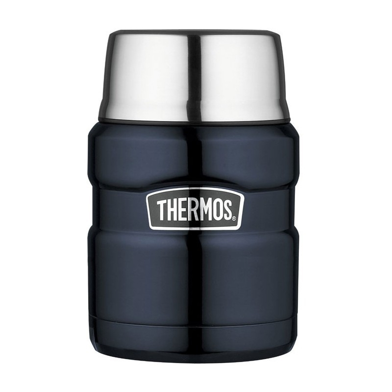 Thermos Termoska na jídlo se skládací lžící a šálkem 470ml tmavě modrá